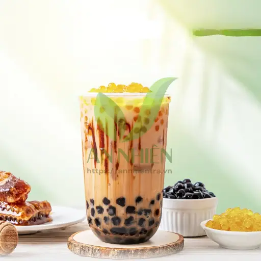 Set Hồng trà trân châu đường đen
